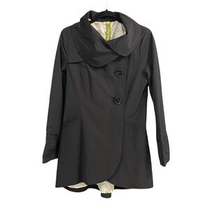 Soia & Kyo Asymmetrical Black Trench Coat M